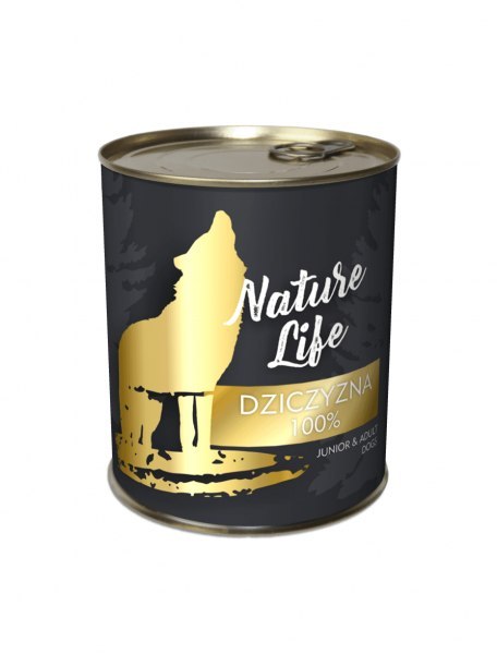 Nature Life Karma Mokra dla psa Dziczyzna 100% mięsa 850g Nature Life Karma Mokra dla psa Dziczyzna 100% mięsa 850g