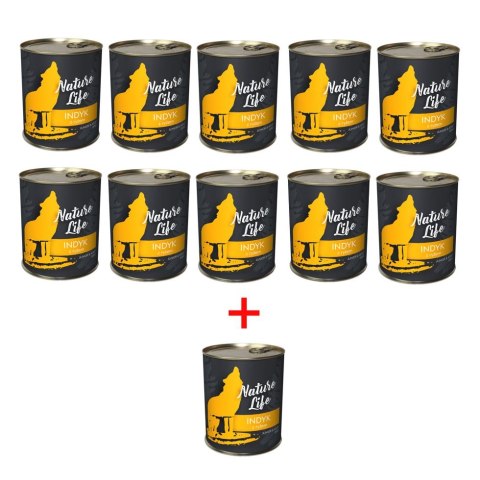 Nature Life Karma Mokra dla psa Indyk z Ryżem 87% mięsa 850g x 10 + 1 GRATIS Nature Life Karma Mokra dla psa Indyk z Ryżem 87% mięsa 850g x 10 + 1 GRATIS