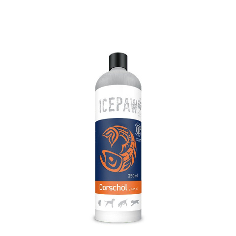 Icepaw High Premium - olej z dorsza 100% dla psów 250ml Icepaw High Premium - olej z dorsza 100% dla psów 250ml