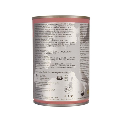 Rockster Heaven and Earth królik z wolnego wybiegu 400g Rockster Heaven and Earth królik z wolnego wybiegu 400g