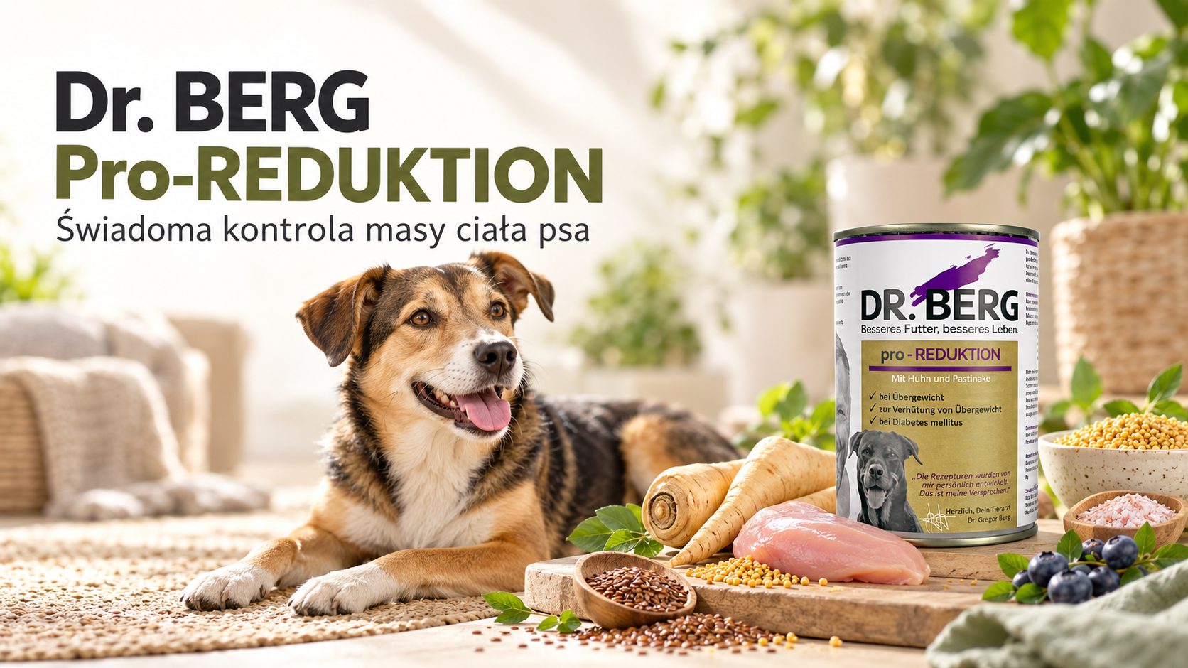 Dr. BERG Pro-REDUKTION – jak wspierać psa z nadwagą poprzez właściwie dobraną dietę?